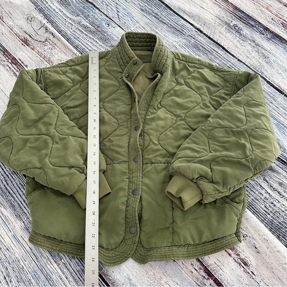 BLANK NYC Olive Green Quilted Women's Bomber Jacket - Picture 8 of 8